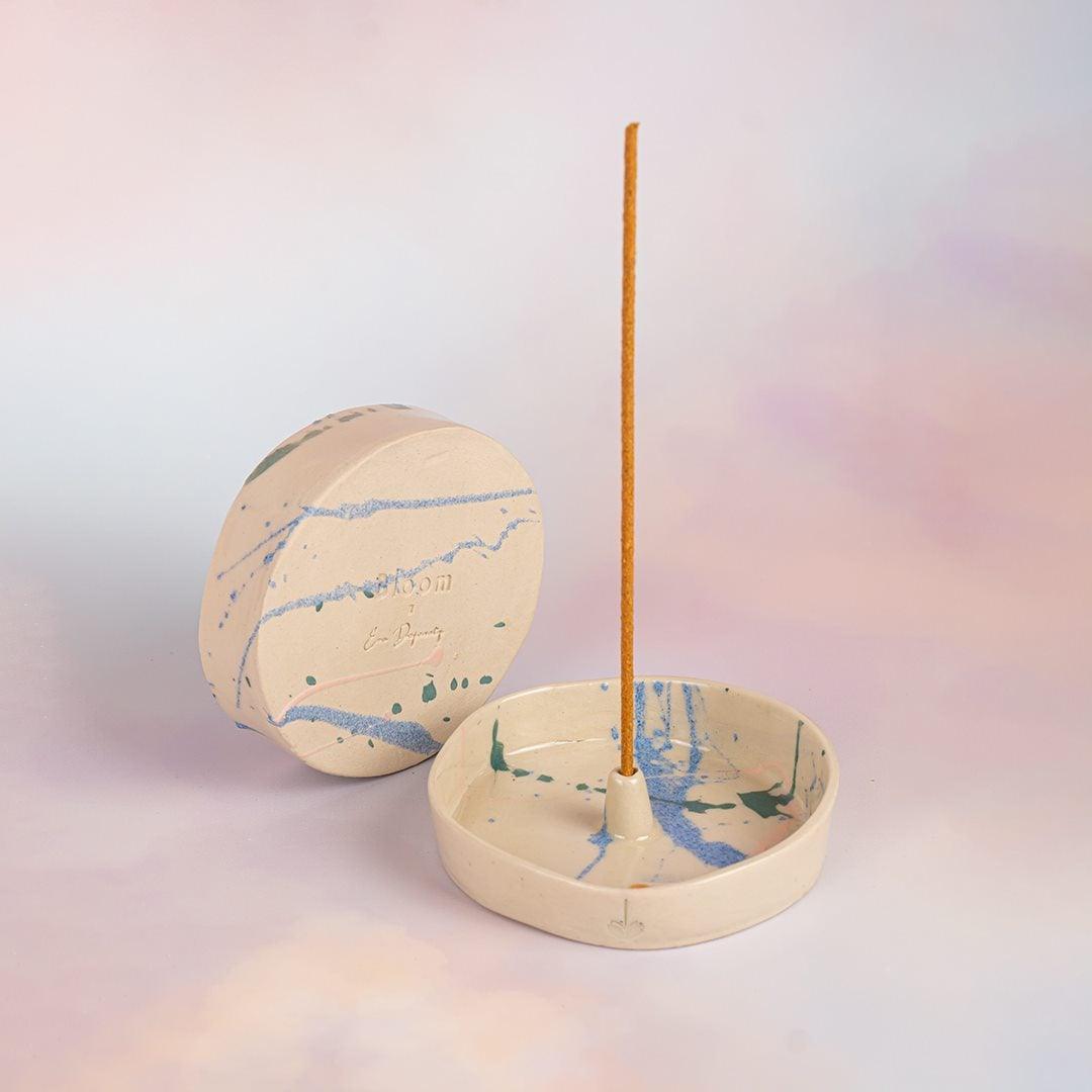 Porte-encens céramique fait main à Bordeaux - Bloom - Le 1er encens français